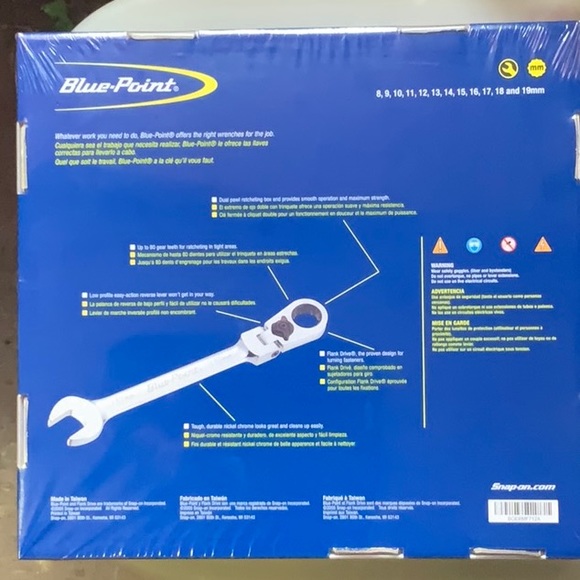 Blue point 12pc (Metric) Flexible-head ratcheting combination Wrench Set. - Picture 2 of 2